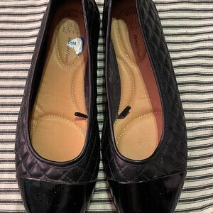 Time and Tru Black Quilted Flats